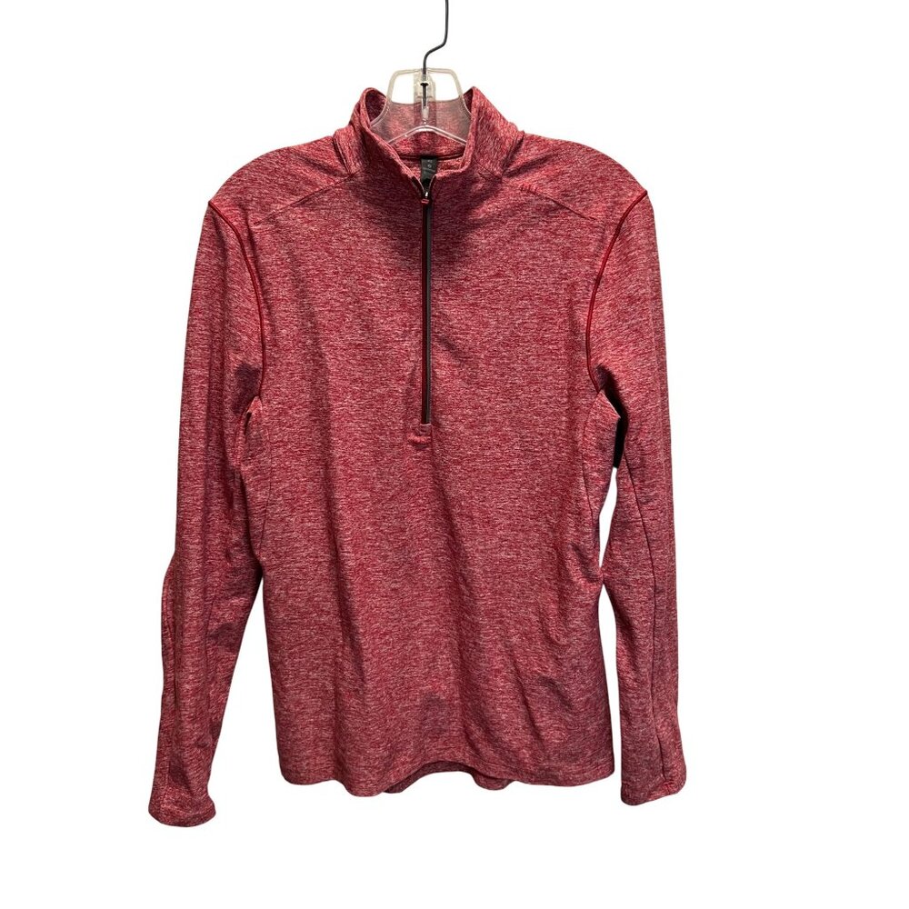 Lululemon Womens Red Heathered 1/2 Zip Long Sleeve Pullover Top size med